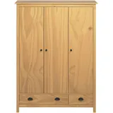 pedkit Kleiderschrank mit 3 Türen Dielenschrank Wohnzimmerschrank Hill Range 127x50x170cm Kiefer Honigbraun