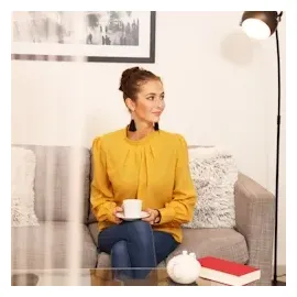 Relaxdays Fadenvorhang 2er Set, kürzbare Fadengardinen mit Stabtunnel, 145 x 245 cm, Türgardine & Raumteiler, weiß