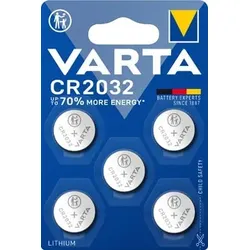 VARTA Knopfzellenbatterie Electronics CR2032 Lithium 5er-Pack