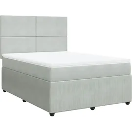 vidaXL Boxspringbett 140 x 200 cm Hellgrau