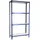 Proregal Schwerlastregal Mid Metal Shark HxBxT 150 x 100 x 40 cm Fachlast 180 kg Blau-Weiß