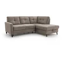 sit & more Ecksofa Valona Stoff Grau Taupe