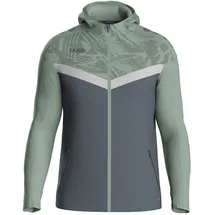 Jako Iconic Trainingsjacke mit Kapuze 852 anthra light/mintgrün/soft grey L