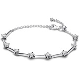 PANDORA Timeless Funkelnde Stäbe Armband aus Sterling-Silber mit Cubic Zirkonia, Timeless Kollektion, 16cm, 593009C01-16