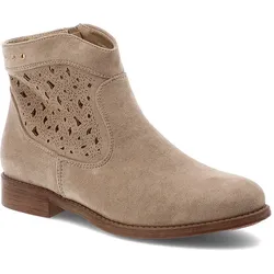 Beige Stiefeletten S.Barski Reißverschluss-Schuhe, 36