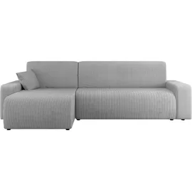 Mirjan24 Ecksofa Hellgrau, Textil, 5-Sitzer, L-Form 244x145 cm, Wohnzimmer, Sofas - Couches, Wohnlandschaften, Ecksofas