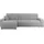 Mirjan24 Ecksofa Hellgrau, Textil, 5-Sitzer, L-Form 244x145 cm, Wohnzimmer, Sofas - Couches, Wohnlandschaften, Ecksofas