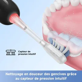 DREAME Fresh SweepDriveTM elektrische Zahnbürste schwarz + 3-in-1-Ersatzbürstenkopf