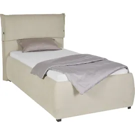 Home Affaire Polsterbett HOME AFFAIRE "Jenson", beige, B:128cm L:225cm, Struktur weich (85% Polyester/15% Nylon), Betten, Polsterbett, als Bettgestell oder mit 3 Matratzenarten und Härtegraden