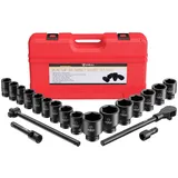 Anbull 21tlg 3/4" Kraft Schlagschrauber Satz, Cr-Mo-Stahl Schlagschrauber Nüsse set, Sechskant Nüsse, 3/4 Zoll bis 2 Zoll Impact Socket Set