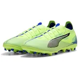 Puma Ultra 5 Match MG Soccer Shoe, Fizzy apple/puma WHITE-BLUEMAZ 43