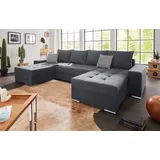 Collection AB Wohnlandschaft Polyester U-Form 3-Sitzer Grau