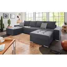 Collection AB Wohnlandschaft Polyester U-Form 3-Sitzer Grau
