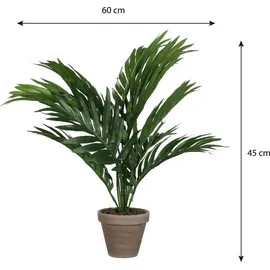 Mica decorations Mica Kunstpflanze Areca Palme Grün Topf 45 x 60 cm