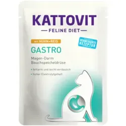 Katzen - Nassfutter KATTOVIT Feline Diet Gastro Huhn & Reis, 85 g