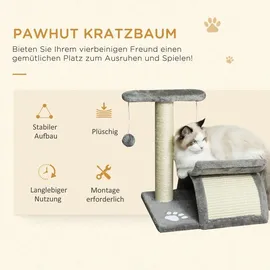 PawHut Kratzbaum klein 40 x 30 x 43 cm hellgrau