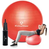 #DoYourFitness Gymnastikball inkl. Ballpumpe | Fitness Sitzball in 55cm bis 85cm | Anti-Burst | Trainingsball für Yoga, Pilates, Gym, Büro & Schwangerschaft | Fitnessball & Balance für Core-Training