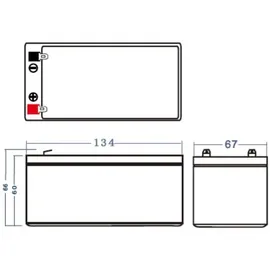 GreenCell Green Cell 12V 3.3Ah (4.6mm) 3300mAh VRLA AGM akku