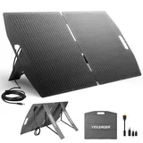 Yinleader 100W Faltbares Solarpanel Monokristallin 22,5% Effizienz, IP65 Wasserdicht Tragbares Solarmodul mit 4 Anschlüssen (DC7909/XT60), für Camping Wohnmobil Powerstation
