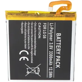 AccuCell Akku passend für LG G6, Li-Polymer, 3,8V, 3300mAh, 12,5Wh, built-in, ohne Werkzeug