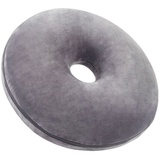 Surwin Rund Donut Kissen Sitzkissen Orthopädisch, Sitzkissen Rund, Sitzkissen Bürostuhl, Hämorrhoiden Sitzkissen, Bequemer Sitzring Steißbein Entlastung für Rücken, Hüfte (40 cm,Grau)