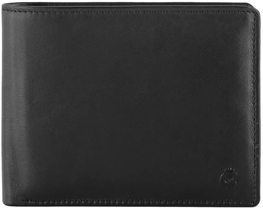 Esquire Querbörse Herren Doppeltes Münzfach Cardsafe schwarz