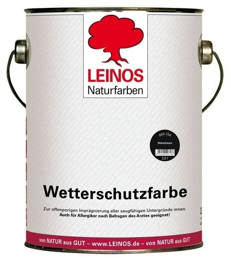 Leinos Wetterschutzfarbe auf Ölbasis 850 Anthrazitgrau - 2,5 l...