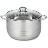 ELO Kochtopf aus Edelstahl für Induktion, 16 cm Mit Glasdeckel, Grau