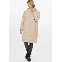 Outdoorjacke WHISTLER "Mateo", Damen, Gr. 46, beige, 100% Polyester, kariert, unifarben, casual, lang, ohne Ausschnitt, Langarm, Jacken, im einfarbigen Design