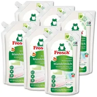 FROSCH Frosch Weichspüler Mandelmilch 1 Liter pflegend mit Mandelmilch (6er P Weichspüler