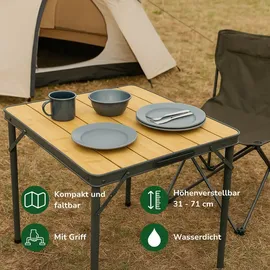 Camp Active Campingtisch Klapptisch Braun