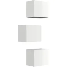 Posseik Badschrank-Set Limes Variable Montage 3-teilig Weiß Hochglanz