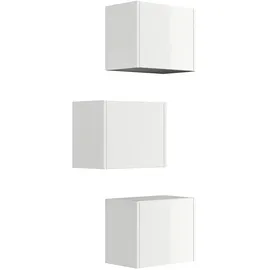Posseik Badschrank-Set Limes Variable Montage 3-teilig Weiß Hochglanz