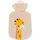 sänger Wärmflasche 0,8 Liter Gummi-Wärmflasche mit Velourbezug"Giraffe Zulu