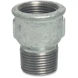 KLASEBO Gewindefitting Temperguss Muffennippel 1/2" IG x 1/2" AG