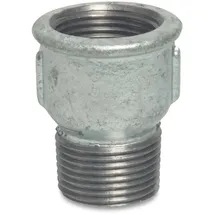 KLASEBO Gewindefitting Temperguss Muffennippel 1/2" IG x 1/2" AG