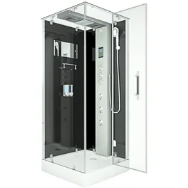 AcquaVapore Dampfdusche Duschtempel Sauna Dusche Duschkabine D38-23R3-EC 100x100 cm mit 2k Scheiben Versiegelung
