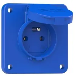 PCE 104-8b Schutzkontakt-Anbausteckdose 75x75 fb IP54 r?ckw?rtig (blau) 1048b