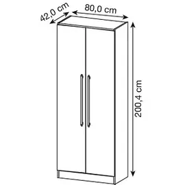 Hammerbacher Aktenschrank V7100/W/E/RE weiß, eiche 4 Fachböden 80,0 x 42,0 x 200,4 cm