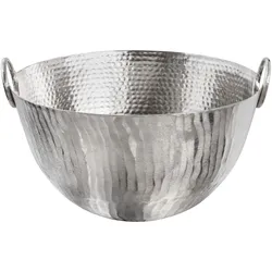 riess-ambiente Deko Schale ORIENT - 40cm silber Metall Hammerschlag Design