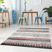 Carpet City Teppich Wohnzimmer Modern - 120x160 cm Grau
