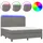 vidaXL Boxspringbett 180 x 200 cm Dunkelgrau