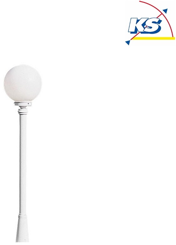Konstsmide Leuchtenkopf ARCTURUS, E27 max. 100W, Weiß, Aluminium / Acrylglas opal KON-625-252