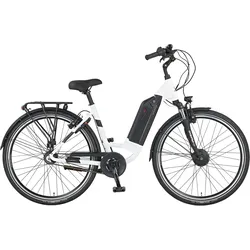 E-Bike PROPHETE "Geniesser 22.EMC.20" E-Bikes Gr. 48 cm, 28 Zoll (71,12 cm), weiß (weiß matt) E-Bikes Pedelec