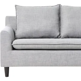 Beliani Ecksofa Polsterbezug Hellgrau ELVENES