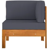 vidaXL Garten-Lounge-Set 2-tlg. dunkelgrau Akazienholz