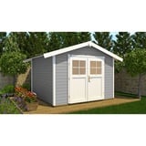 Weka Gartenhaus 122 3,00 x 2,05 m grau