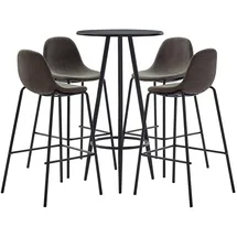 vidaXL 5-tlg. Bar-Set Stoff Dunkelgrau