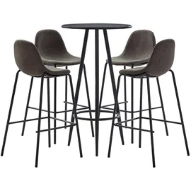 vidaXL 5-tlg. Bar-Set Stoff Dunkelgrau