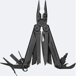 Leatherman multi-tool Wave, Plus, Schwarz, 18-Stück mit Hülle - Schwarz EINHEITSGRÖSSE